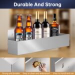 22" Stainless Steel Bottle Holder, Stainless Steel Liquor Bottle Holder Rack, Suitable for Bars, Kitchens, garages, etc (2-Pack) - Image 4