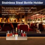 22" Stainless Steel Bottle Holder, Stainless Steel Liquor Bottle Holder Rack, Suitable for Bars, Kitchens, garages, etc (2-Pack) - Image 5