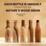 Wooden Copper Water Bottle 17oz - Handcrafted Ayurvedic 100% Pure Copper Water Bottle with Unique Natural Wooden Finish BPA-Free Leak-Proof Sports Water Bottle for Gym, Yoga, Office & Travel - Image 4