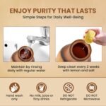 Wooden Copper Water Bottle 17oz - Handcrafted Ayurvedic 100% Pure Copper Water Bottle with Unique Natural Wooden Finish BPA-Free Leak-Proof Sports Water Bottle for Gym, Yoga, Office & Travel - Image 5