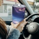 20oz Stainless Steel Tumblers Travel Mug with Lid & Metal Straw Space photo Tumbler Double Wall Vacuum Insulated Tumbler Coffee Mug Cups fit Car Cupholder Cold & Hot Drinks - Image 6