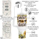 Fancyfams 40 oz Stainless Steel Travel Tumbler with Handle, Lid, and Straw, Tote Bag, Sunflower Birthday Mom Gift for Her, Mothers Day Gifts from Daughter Son, Mama Cup, Unique Idea (Ever Set) - Image 5