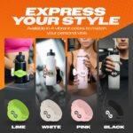 Gymmi Magnetic Water Bottle Phone Holder – One-Piece Silicone Strap for Gym | Holds Phone, Keys & Earbuds | Fits 12–40 oz Bottles (Lady Pink) - Image 3