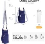 Water Bottle Bag 40 oz Crossbody Bag Insulated Carrier Purse Holder for Walking Hiking with Adjustable Strap - Image 4