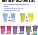 Color Changing Coffee Cups, 16oz Reusable Coffee Cups with Lids, 12 Pack Hot Coffee Tumbler for Adult Party Favors, Leak-Proof, BPA-free, and Safe for Dishwashers - Image 5