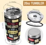 Gifts for Dad from Daughter Son Kids Wife - 20oz Tumbler with Lid Fathers Day Dad Gifts for Men Adults Grandpa Husband Papa Stepfather Funny Present Ideas Birthday Christmas Thankgiving - Image 3