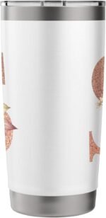 Letter S Initial Floral monogram Travel Coffee Cup Mug Stainless Steel Insulated Tumbler - Image 3