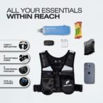 Running Phone Holder Vest with 500ml/17oz Water Bottle | Reflective Hydration Vest | Adjustable | Light | 6 Pockets for Running Accessories | Unisex - Image 3