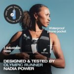 Running Phone Holder Vest with 500ml/17oz Water Bottle | Reflective Hydration Vest | Adjustable | Light | 6 Pockets for Running Accessories | Unisex - Image 5