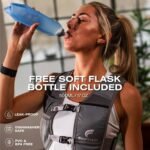 Running Phone Holder Vest with 500ml/17oz Water Bottle | Reflective Hydration Vest | Adjustable | Light | 6 Pockets for Running Accessories | Unisex - Image 7