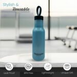 20 Oz Plastic Water Bottle - Eco-Friendly Reusable Bottle - Water Bottles BPA Free, Lightweight & Durable Leakproof Lid - Sustainable Bottle Sports & JYM Use (Blue) - Image 4