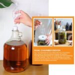 FastRack 1 Gallon Glass Jug with Black Polyseal Caps, 6.5G Rubber Bungs & Twin Bubble Airlocks – Fermentation Jars for Home Brewing, Clear Glass Fermenter Containers for Liquid Fermentation - Image 7