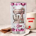 Personalized Baking Tumblers 20oz 30oz Jewelry Style Printed Insulated Cup Travel Mug with Lid Custom Name Cooking Themed Gifts For Pastry Chef Baker Women Girls Who Loves to Bake - Image 3