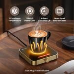 Maestri House Mug Warmer, Electric Coffee Cup Warmer for Desk with 3-Temp Settings,Auto Shut Off, Constant Temperature Heating for Beverage, Milk, Tea and Hot Chocolate at Home & Office (Gold) - Image 4