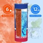 Tumbler 20oz Straight Skinny Car Cups With Insulated Cup Sleeve Portable Handle, Sports Travel Coffee Mug, Stainless Steel, Insulated,Classic Collection Gifts for Men Women Fans - Image 5