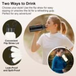 Insulated Water Bottle with Magnetic Phone Holder Compatible with MagSafe and iPhone,Double-Sided Magnet,Hot 12H Cold 24H,Stainless Steel Water Bottle Phone Mount for Sports Travel,32oz (Ivory) - Image 4