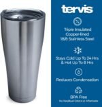 Tervis Christmas Joy Holiday Season Triple Walled Insulated Tumbler Travel Cup Keeps Drinks Cold & Hot, 30oz, Stainless Steel - Image 4