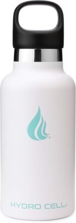 HYDRO CELL Stainless Steel Water Bottle with Straw & 2 Standard Mouth Lids (32oz 24oz 20oz 16oz) Keeps Liquids Hot or Cold w/Double Wall Vacuum Insulated Leak Proof Sport Design (White 16oz) - Image 3