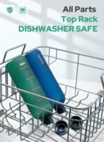 Opard Slim Water Bottle 27oz, Dishwasher Safe Plastic Water Bottle BPA-Free, Leakproof Screw Top, Forest Green, Reusable for Travel School Sport Gym Hiking - Image 3