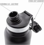 NAUTICA Double Wall Stainless Steel Tumbler With Screw-On Cap, 40 oz Cold And Hot Drink (Black) - Image 4