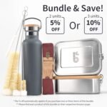 Bambaw Gray Insulated Water Bottle 24oz, Stainless Steel Water Bottle, Travel Water Bottle 24 oz, Metal Water Bottle without Straw, BPA Free Water Bottle Dishwasher Safe – Stormy Gray - Image 9