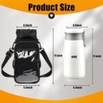 Magnetic Gym Bag for Men, Magnetic Water Bottle Bag with Towel Hook, Phone View Window, Detachable Shoulder Strap, Holds 40oz Bottle, Small Crossbody Gym Bag Black, Gym Gift - Image 4