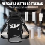 Magnetic Gym Bag for Men, Magnetic Water Bottle Bag with Towel Hook, Phone View Window, Detachable Shoulder Strap, Holds 40oz Bottle, Small Crossbody Gym Bag Black, Gym Gift - Image 5