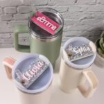 Personalized Acrylic Lid Topper for 30oz-64oz Tumbler | Custom Name Glitter Tag for Cup Topper - Image 3