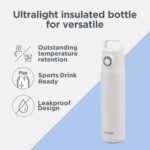 TIGER Water Bottle 27.05 oz (800ml), Ultra-Light Vacuum Insulated Travel Mug with Slanted Handle, One-Push Leak-Proof Lid, 18/8 Stainless Steel, MTA-J080KZ, Stone Black - Image 3