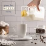 kitchentoolz Glass Milk Jug 64 oz – Half Gallon Jar with Lid and Silicone Pour Spout – Made in USA Water Jug – Milk Jugs with Lids – Reusable Bottles 64 oz - Image 5