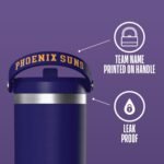 Hydrapeak x NBA Officially Licensed Phoenix Suns 32oz Nomad Stainless Steel Tumbler with Handle and Straw Lid, Leakproof Water Bottle in Limited Edition Collector's Gift Box - Image 3