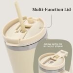 Contigo Streeterville 30oz Tumbler, Stainless Steel Vacuum Insulated, Leak-Proof, Cold for 29 Hours, Fits in cupholders, Oatmilk - Image 4