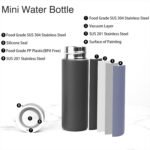 Cute Slim Purse Water Bottles, Mini Flask for Kids Lunchbox, Skinny Insulated Stainless Steel Cup for Handbag with Vacuum Sealing & Double Wall Design(4.4 Oz, Red) - Image 5