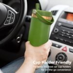 30 oz Tumbler Bulk with Handle and Straw, Vacuum Insulated Tumblers with Flip Straw and Top Handle, Leakproof Powder Coated Tumbler, Stainless Steel Travel Mug for Coffee (Army Green, 8 Pack) - Image 6