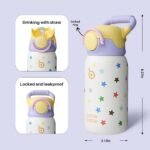 BOTTLE BOTTLE Kids Insulated Water Bottle with Straw Lid and Handle 16 oz Stainless Steel Vacuum Tumbler Water Bottles for School Outdoor Travel Gifts for Boys and Girls Stellar Pop - Image 3