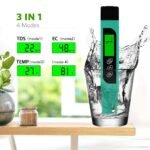 TDS Meter Digital Water Tester, Lxuemlu Professional TDS, Temperature and EC Meter with Carrying Case, 0-9999ppm, Ideal ppm Meter for Drinking Water, Aquariums and More （Green) - Image 3