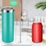 Skinny Tumblers Bulk 20 oz Stainless Steel with Lids and Straws Blank Slim Insulated Cup Double Layer Water Cups for Travel, DIY(Mixed Colors,24 Pcs) - Image 3