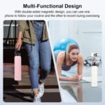 Insulated Water Bottle with Magnetic Phone Holder Compatible with MagSafe and iPhone,Double-Sided Magnet,Hot 12H Cold 24H,Stainless Steel Water Bottle Phone Mount for Sports Travel,24oz (Ivory) - Image 3