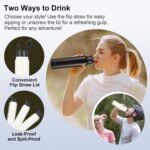 Insulated Water Bottle with Magnetic Phone Holder Compatible with MagSafe and iPhone,Double-Sided Magnet,Hot 12H Cold 24H,Stainless Steel Water Bottle Phone Mount for Sports Travel,24oz (Ivory) - Image 4