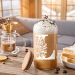 Christmas Gifts for Women: Initial Glass Cup as Office Graduation Memorial Holiday Personalized Gifts - for Mom Grandma Wife Girlfriend Sister Daughter Friend Christmas Gifts - L Aesthetic Cup - Image 4