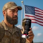 Patriotic Tumbler,20oz Insulated Stainless Steel Coffee Travel Mug with Lid, USA Flag A Soldier’s Prayer Tumbler Gift for Army Veterans, Men, Dad, Grandpa on Veterans Day - Image 3