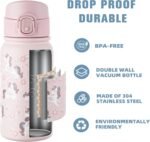 GOPPUS 12 oz Kids Water Bottle - Stainless Steel Insulated Water Bottle, BPA Free, Odorless, Durable and Reusable for School, Sports and Outdoor Activities(Pink Unicorn) - Image 4