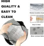 Joymee Lunch Bag Women Insulated Lunch Box Reusable Leakproof Large Spacious Tote for Women Men Adult with Bottle Holder and Side Pockets for Work Picnic Travel - Grey - Image 5