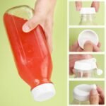 Milk Bottle with Dispenser Cap - 4 Pack 32 Oz Drinking Jars with Screw Lids, Airtight Heavy Duty Reusable Glass Bottles for Milk, Water, Juice, Honey, Jam - Dishwasher Safe - Image 4