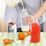 Milk Bottle with Dispenser Cap - 4 Pack 32 Oz Drinking Jars with Screw Lids, Airtight Heavy Duty Reusable Glass Bottles for Milk, Water, Juice, Honey, Jam - Dishwasher Safe - Image 5