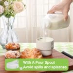 Milk Bottle with Dispenser Cap - 4 Pack 32 Oz Drinking Jars with Screw Lids, Airtight Heavy Duty Reusable Glass Bottles for Milk, Water, Juice, Honey, Jam - Dishwasher Safe - Image 8