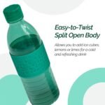 Copco Hydra 16.9oz Water Bottle, Set of 2 - Non-Slip Sleeve & BPA-Free Tritan Plastic - Dishwasher Safe, Reusable To Go Bottle - Leak-Proof, Spill-Proof, Portable Water Bottle (Green & Hunter Green) - Image 5