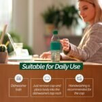 Copco Hydra 16.9oz Water Bottle, Set of 2 - Non-Slip Sleeve & BPA-Free Tritan Plastic - Dishwasher Safe, Reusable To Go Bottle - Leak-Proof, Spill-Proof, Portable Water Bottle (Green & Hunter Green) - Image 7