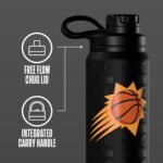 Hydrapeak x NBA Officially Licensed Phoenix Suns 26 oz Active Water Bottle with Chug Lid and Handle Reusable Stainless Steel Double Wall Insulated Sports Gift - Image 4