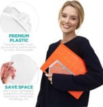 BESPORTBLE 2pcs Flat Travel Water Bottles Portable Leakproof Clear Sports Bottle Lightweight Plastic Flask for Camping Fitness Outdoor Use and Purse - Image 4